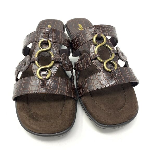 Easy Street Torrid Sandals Brown Faux Leather Size 9M - Picture 5 of 11